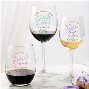 Girls Trip Personalized Wine Glasses - 45610