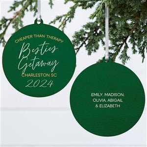Girls Trips Personalized Wood Christmas Ornament - 2-Sided