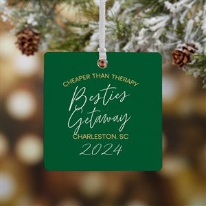 Girls Trips Personalized Metal Christmas Ornament