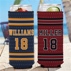 Sport Jersey Personalized Slim Can Cooler  - 45628