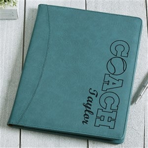 Coach Personalized Full Pad Portfolio - Teal