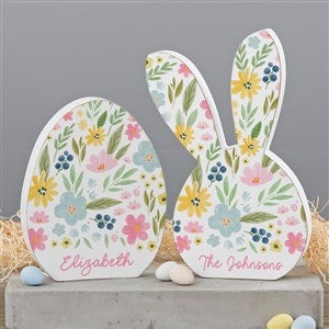 Floral Personalized Wooden Easter Shelf Decorations - 45682