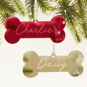 Dog Bone Personalized Acrylic Christmas Ornaments - 45716