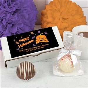 Personalized Halloween Hot Cocoa Bombs - Chocolate & Peppermint