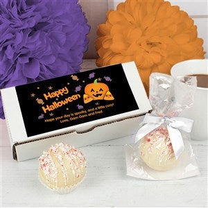 Personalized Halloween Hot Cocoa Bombs - Peppermint