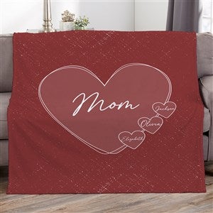 A Mother's Heart Personalized 60x80 Plush Fleece Blanket