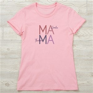 Stacked Mama Personalized Ladies Fitted T-Shirt - Next Level