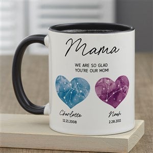 Birthstone Constellations Personalized Coffee Mug - Black