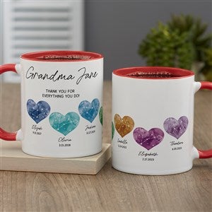 Birthstone Constellations Personalized Coffee Mug - Red