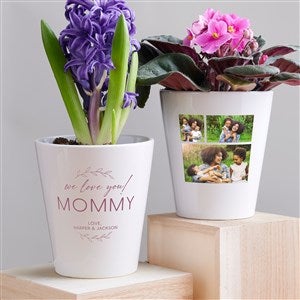 Her Memories Photo Collage Personalized Mini Flower Pot - 45886