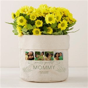 Her Memories Photo Collage Personalized Canvas Flower Planter - Small