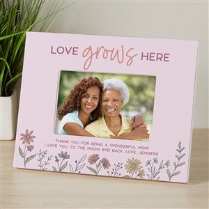 Love Blooms Here Personalized Picture Frame - 4x6 Horizontal
