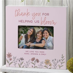Love Blooms Here Personalized Box Picture Frame - 4x6 Horizontal