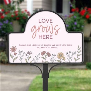Love Blooms Here Personalized Garden Sign