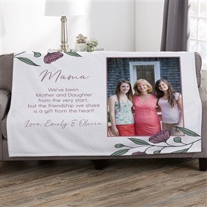 Floral Message for Mom Personalized Sweatshirt Blanket - 50x60