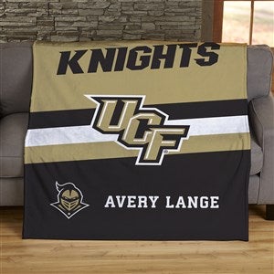 NCAA Stripe UCF Knights Personalized 50x60 Plush Fleece Blanket