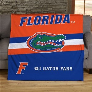 NCAA Stripe Florida Gators Personalized 50x60 Plush Fleece Blanket