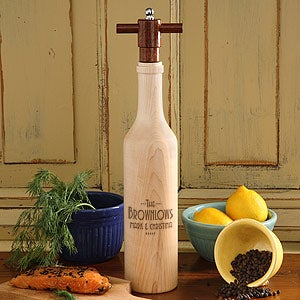 Personalized Chef's Collection Wood Pepper Mill