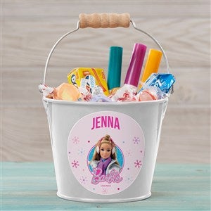 Merry & Bright Barbie Personalized Treat Buckets