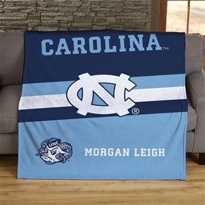NCAA Stripe UNC Tarheels Personalized 60x80 Plush Fleece Blanket
