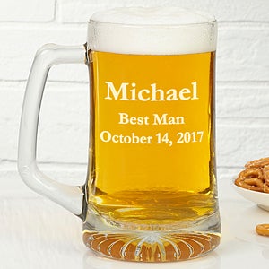 Groomsmen 25oz. Personalized Beer Mug