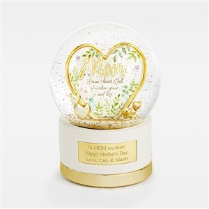 Engraved Gold Mom Heart Snow Globe - 46126