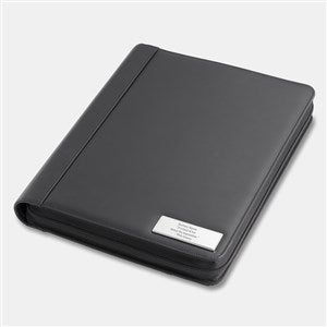 Engraved Leather Zipper Padfolio for Professionals - 46259