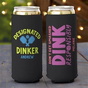 Pickleball Personalized Slim Can Cooler