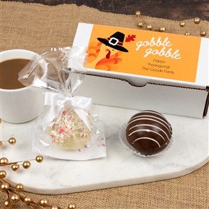 Personalized 2 ct. Thanksgiving Hot Cocoa Bomb Box  - Mixed