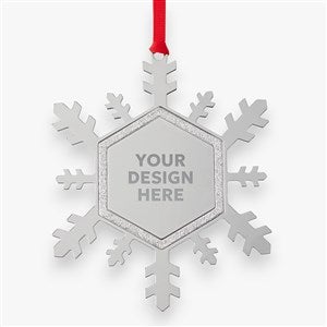 Personalized Logo Sparkling Snowflake Metal Ornament - 46359