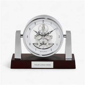 Personalized Logo Bulova Largo Skeleton Milestone Clock - 46371