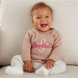 Playful Name Embroidered Baby Sweater  - 46378