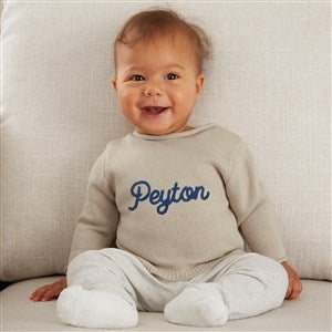 Modern Name Embroidered Baby Sweater  - 46381