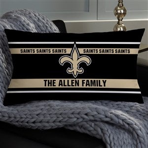 NFL New Orleans Saints Classic Personalized Lumbar Throw Pillow