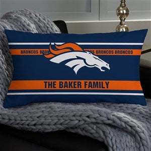 NFL Denver Broncos Classic Personalized Lumbar Throw Pillow