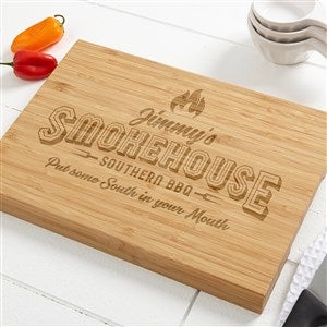 Smokehouse Personalized Bamboo Cutting Board- 10x14 - 46626