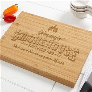 Smokehouse Personalized Bamboo Cutting Board - 46626