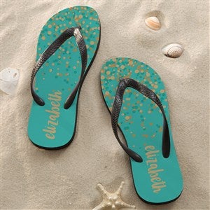 Sparkling Name Personalized Adult Flip Flops - 46698