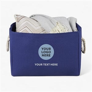Personalized Logo Embroidered Storage Tote- Navy  - 46710
