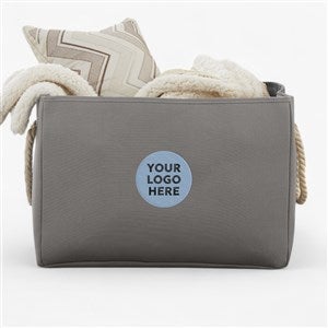 Personal Logo Embroidered Storage Tote - Grey - 46711