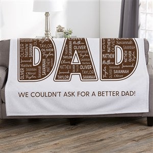 Dad Repeating Name Personalized 50x60 Sweatshirt Blanket