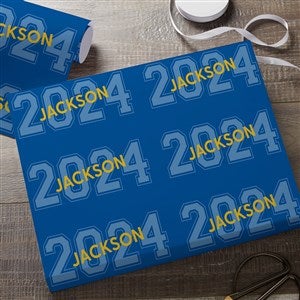 Collegiate Year Personalized Graduation Wrapping Paper - Large