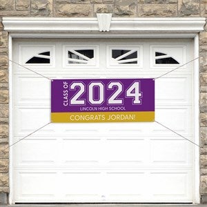 Collegiate Year Personalized Graduation Banner - Small
