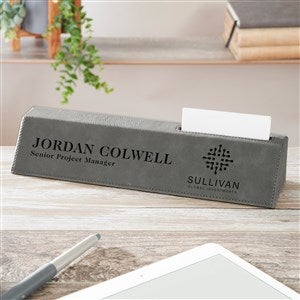 Personalized Logo Leatherette Nameplate  - 46809