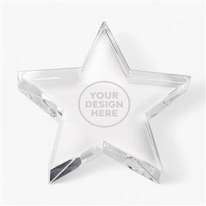 Personalized Logo Crystal Star Paperweight & Keepsake  - 46819