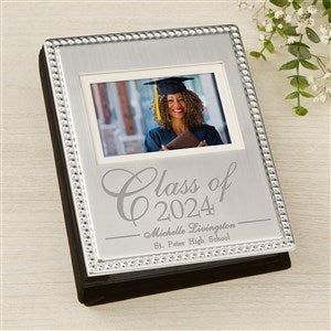 Engraved Silver Beaded Mini Photo Album - Graduation Class Of