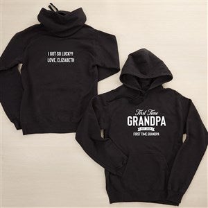 First Time Grandpa Personalized 2-Sided Hanes® Adult ComfortWash? Hoodie