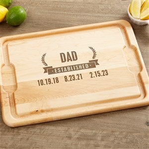 Date Established Personalized Hardwood Cutting Board- 12x17
