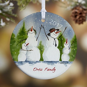 Personalized Snowman Christmas Ornaments