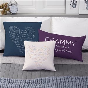 Blooming Heart Personalized Throw Pillow  - 46893